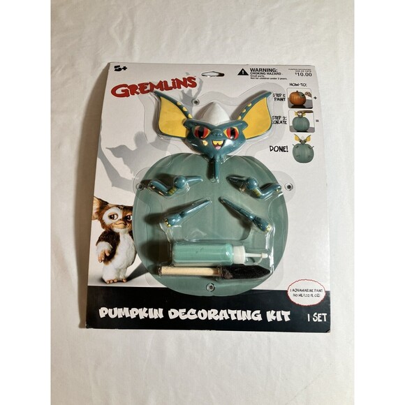 NIP WB Gremlins Pumpkin Push In Pieces w/Paint Halloween Pumpkin Decorating Kit - Picture 1 of 2